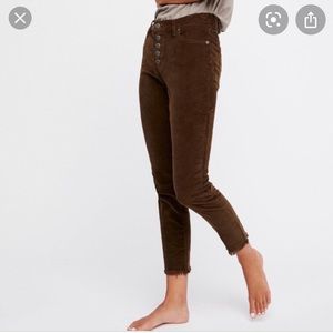Free People corduroy 7/8 length pant, size 26.